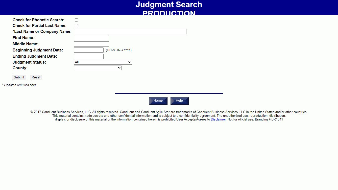 Judgment Search - arcourts.gov